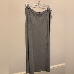 Aerie Silver Grey Sparkle Grunge 90s Maxi Stretch Skirt Sz L Large nwt